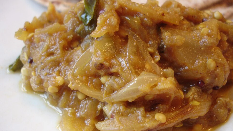 A baked eggplant snack.