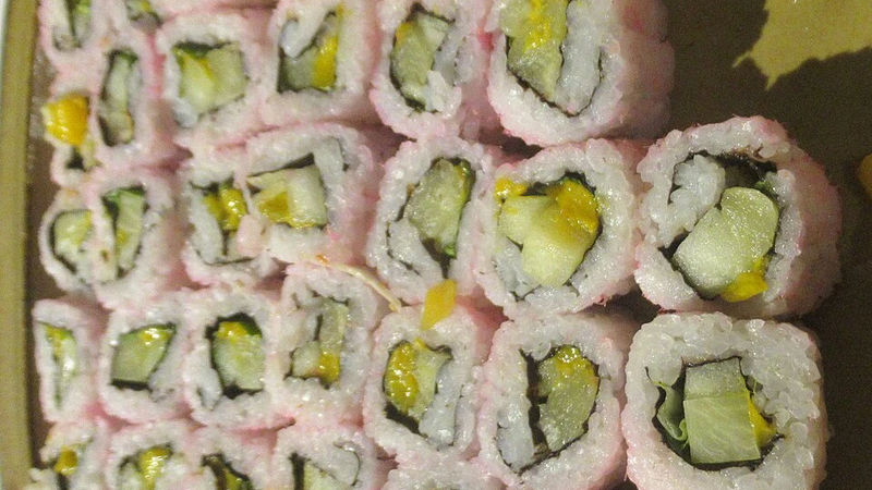 Rolls filled with skipjack tuna.
