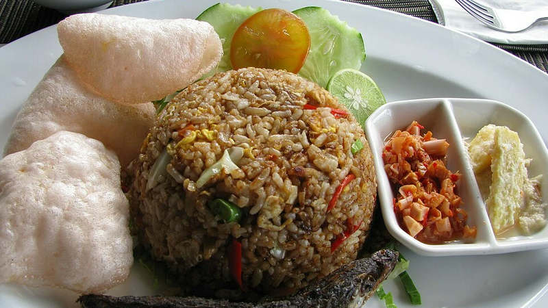 طبق ناسي غورنج، أرز مقلي.